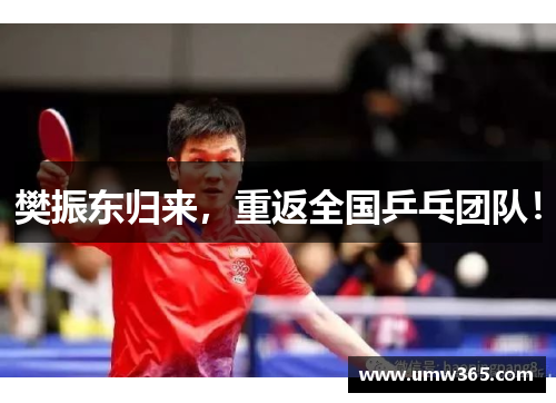 樊振东归来,重返全国乒乓团队!
